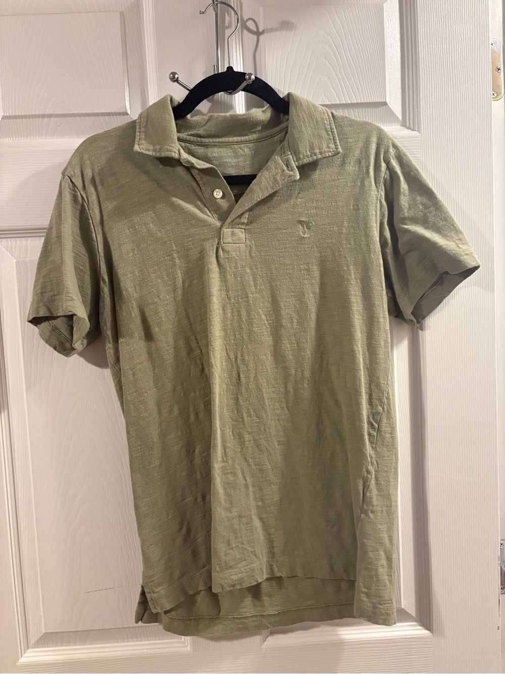 American Eagle Outfitters Men's Light Olive Polo
